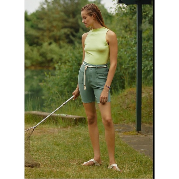 Anthropologie Pilcro Slouchy Surplus Green Shorts 26 - Picture 8 of 11